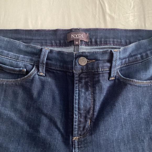 NYDJ Marilyn Straight Leg Jeans Dark Wash Size 10 Style MAJK2209D - Picture 2 of 10